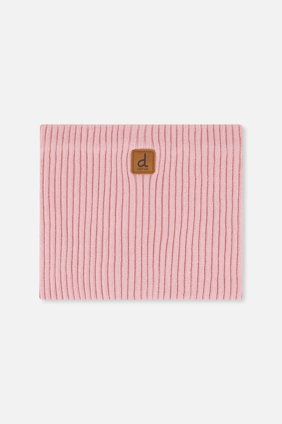 Ribbed Knit Neckwarmer Pale Dusty Pink-0