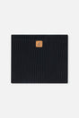 Ribbed Knit Neckwarmer Black-0