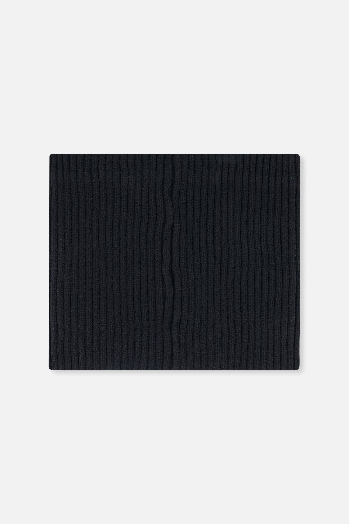 Ribbed Knit Neckwarmer Black-1