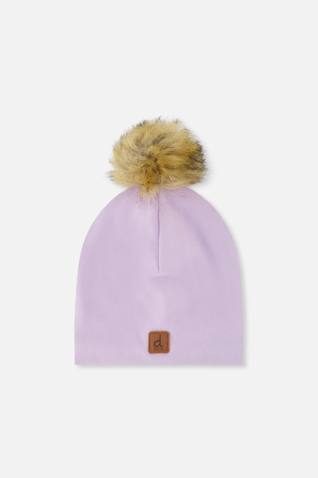 Jersey Hat With Pompom Lavender-0