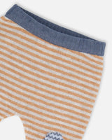 Jacquard Top And Knit Pant Set Stripe Hazel And Blue | Deux par Deux | Jenni Kidz