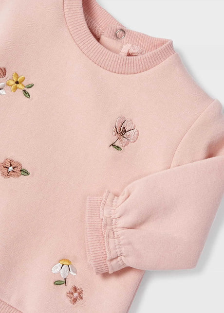 2 piece long denim pants set newborn girl | mayoral