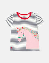Astra Short Sleeve Applique Artwork T-shirt | Joules - Joules