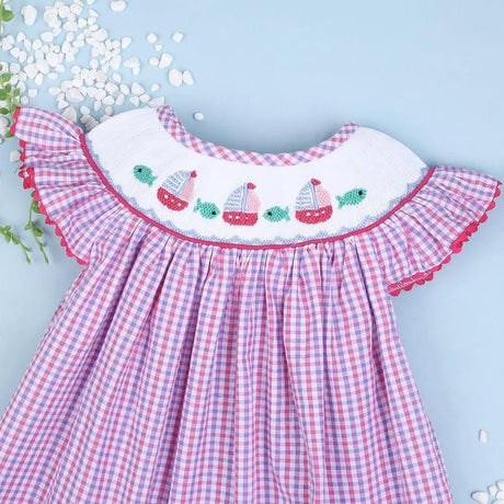 Babeeni Hand smocked boat bishop dress - Jenni Kidz