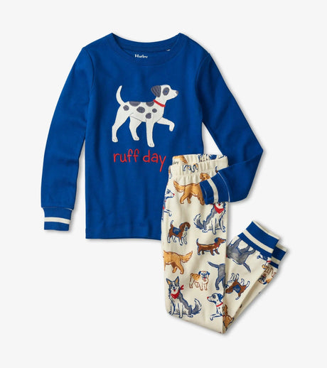 Blue Pups Organic Cotton Appliqué Pajama Set | Hatley - Jenni Kidz