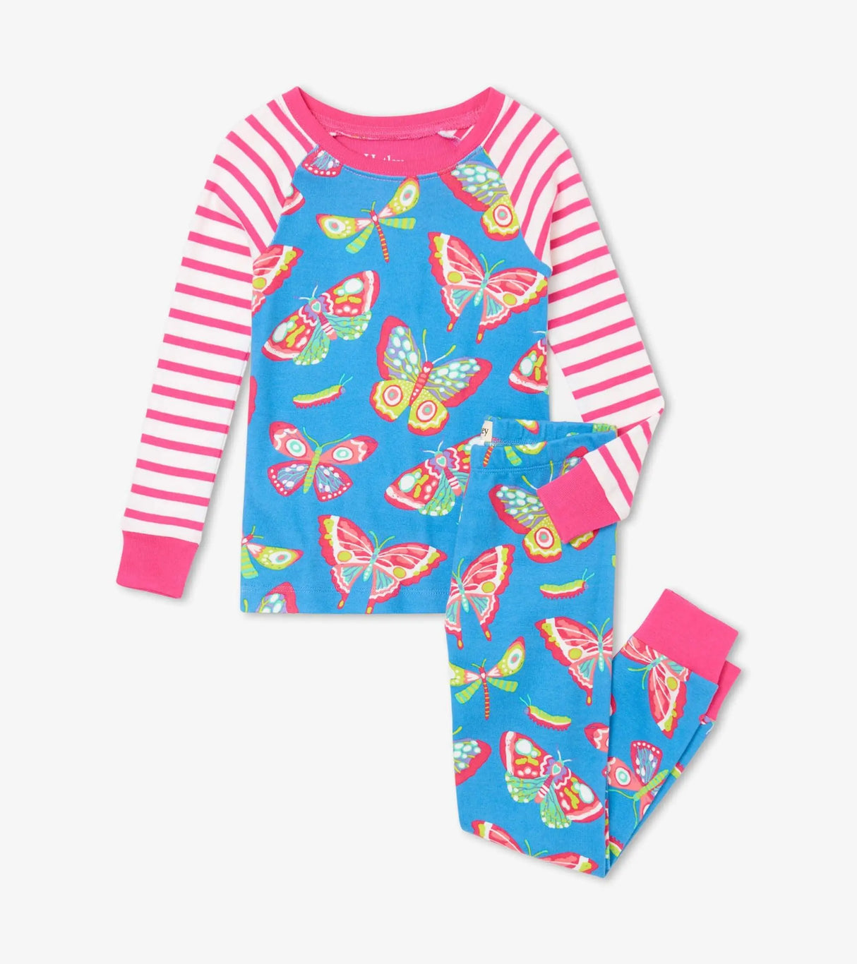 Botanical Butterflies Organic Cotton Raglan Pajama Set | Hatley - Jenni Kidz