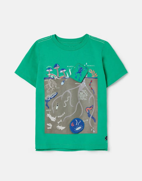 Boy Chomp Interactive Applique Short Sleeve T-Shirt | Joules - Jenni Kidz