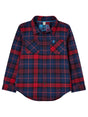 Boys Hamish Long Sleeved Check Shirt - Red | Joules - Jenni Kidz