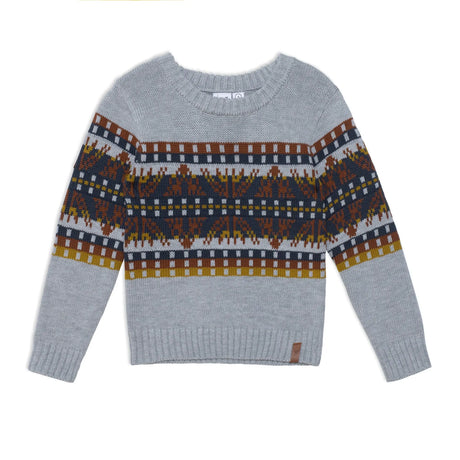 Boys Sweater Light - Grey Heather | DEUX PAR DEUX - Jenni Kidz