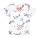 Boys T-shirt White Sea Animals | Koko-Noko - Jenni Kidz