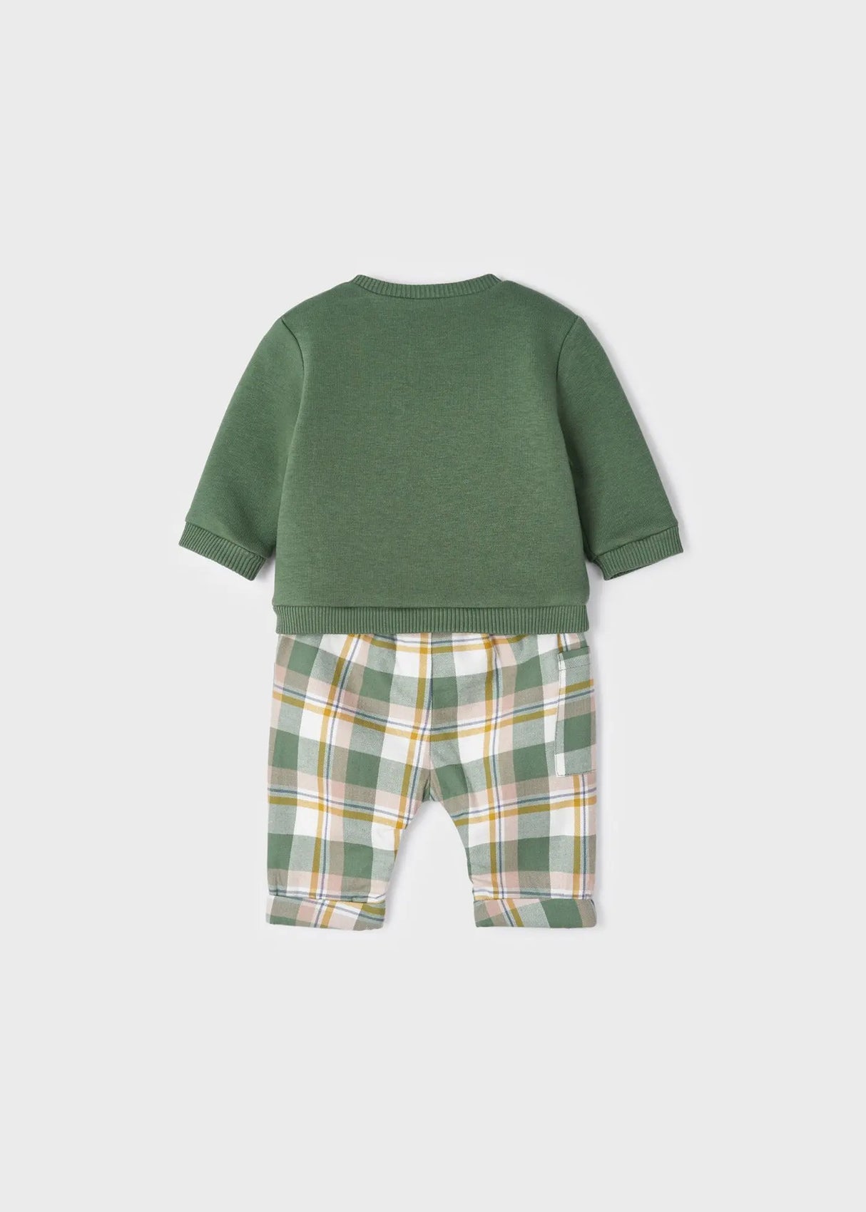 Checkered Long Pants Set Newborn Boy | Mayoral - Mayoral