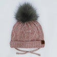 Cotton Knit Pompom Hat - Rose Mix | CALIKIDS - Jenni Kidz