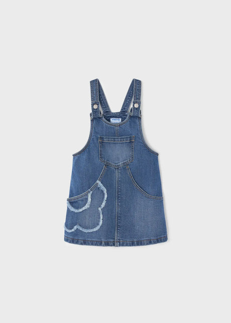 Denim Overall Skirt With Flower Girl | Mayoral - Mayoral