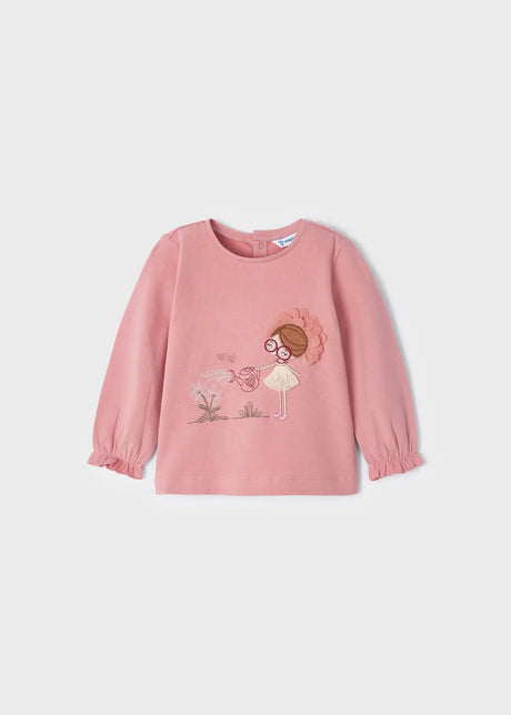 Embroidered Long-Sleeved T-shirt Baby Girl | Mayoral - Mayoral