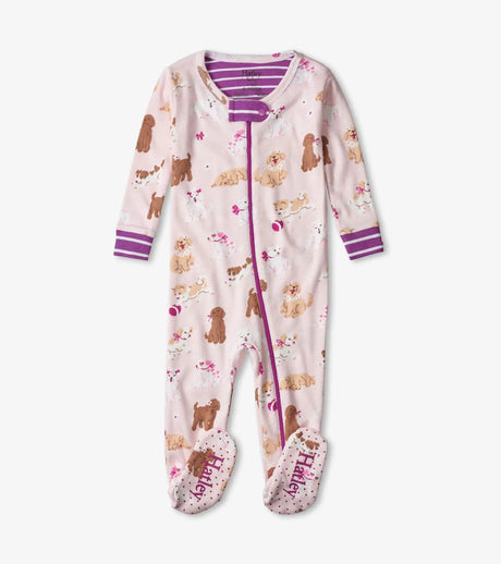 Flower Pups Organic Cotton Footed Coverall | Hatley - Jenni Kidz