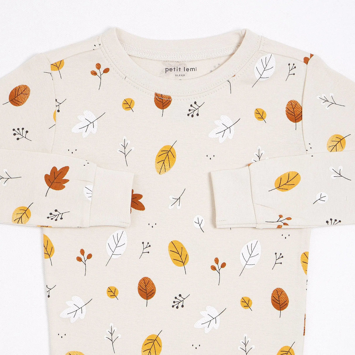 Foliage Print on Natural Pajama Set | Petit Lem - Jenni Kidz