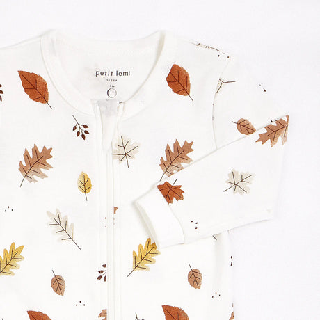 Foliage Print on Off-White Sleeper | Petit Lem - Jenni Kidz