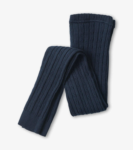 Girl Navy Cable Knit Tights  | Hatley - Jenni Kidz