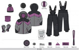 Girl's Snowsuit 5 PCS Set - Beautyberry | Blizz - Blizz