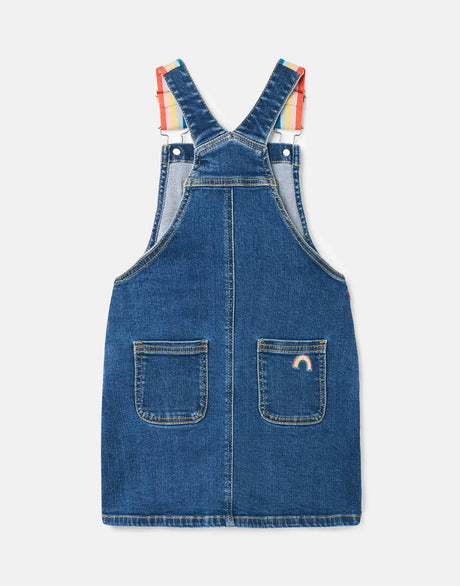 Girls Kimberly Denim Dungaree Dress | Joules - Jenni Kidz