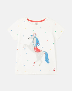 Joules Girls Astra Short Sleeve Applique T-Shirt – product image 1