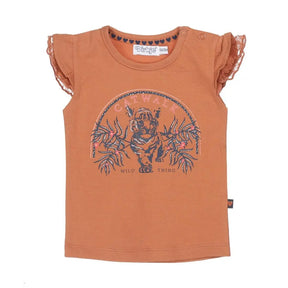 Girls T-Shirt Rusty Brown | Dirkje - Jenni Kidz