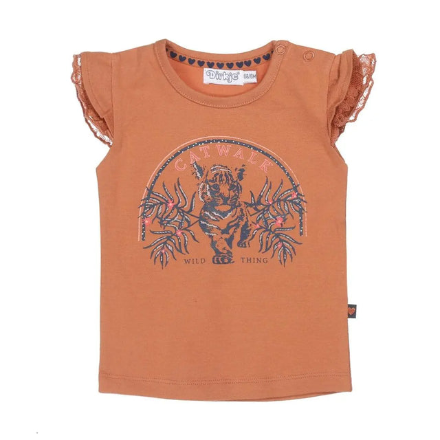 Girls T-Shirt Rusty Brown | Dirkje - Jenni Kidz