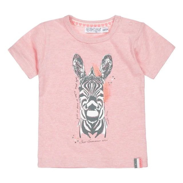 Girls T-shirt Pink Zebra | Dirkje - Jenni Kidz