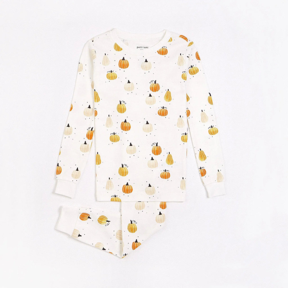 Gourds Print on Off-White Pajama Set | Petit Lem - Jenni Kidz