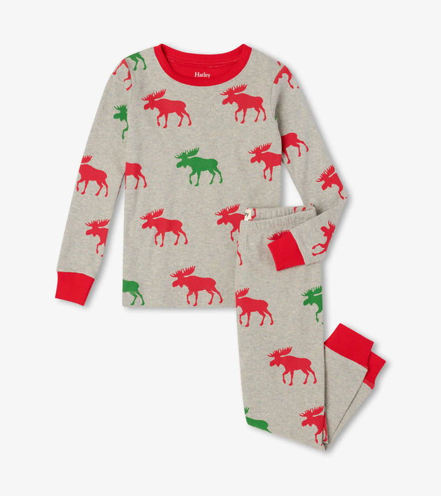 Holiday Moose Organic Cotton Pajama Set | Hatley - Jenni Kidz