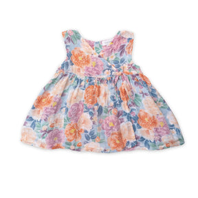 Angel Dear Camelli baby girls kimono dress print detail