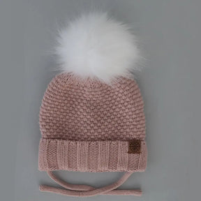 Knit Pompom Hat - Rose | CALIKIDS - Jenni Kidz