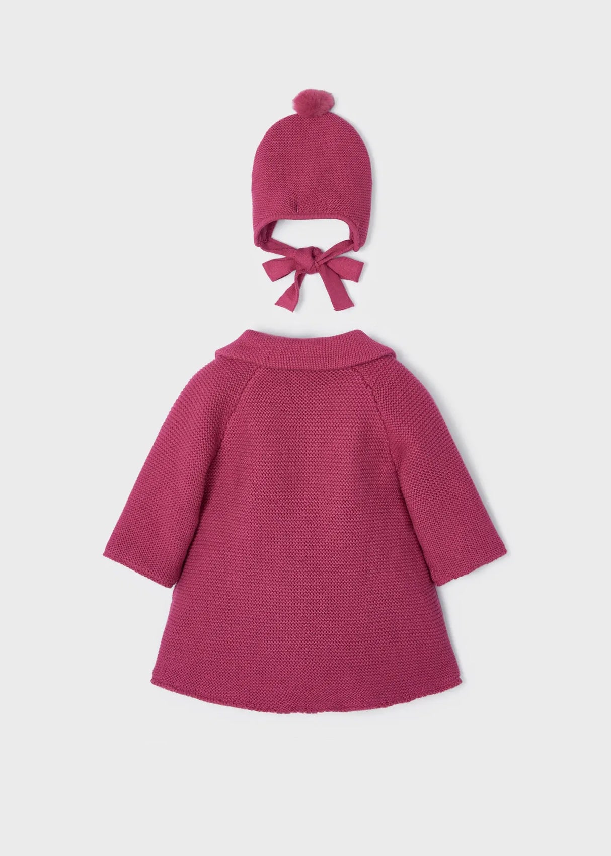 Knitted Coat With Hat Newborn Girl | Mayoral - Mayoral