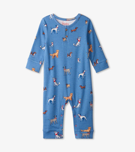 Little Pups Baby Henley Romper | Hatley - Jenni Kidz