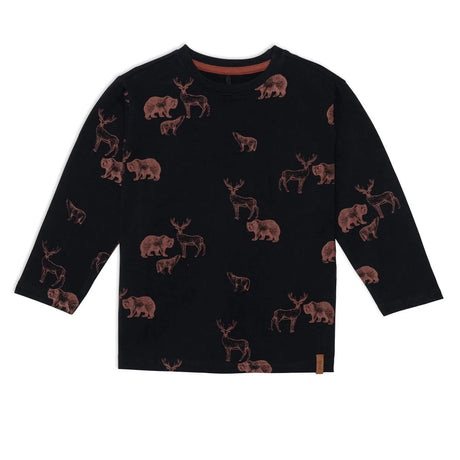 Long Sleeve Jersey Printed Top With Animals | DEUX PAR DEUX - DEUX PAR DEUX