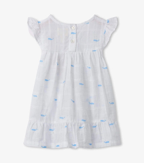 Nautical Whales Baby Flounce Hem Dress | Hatley - Jenni Kidz