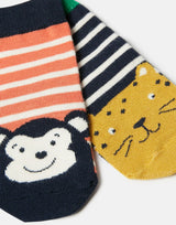 Neat Feet 2 Pack Of Socks Leopard Monkey | Joules - Joules