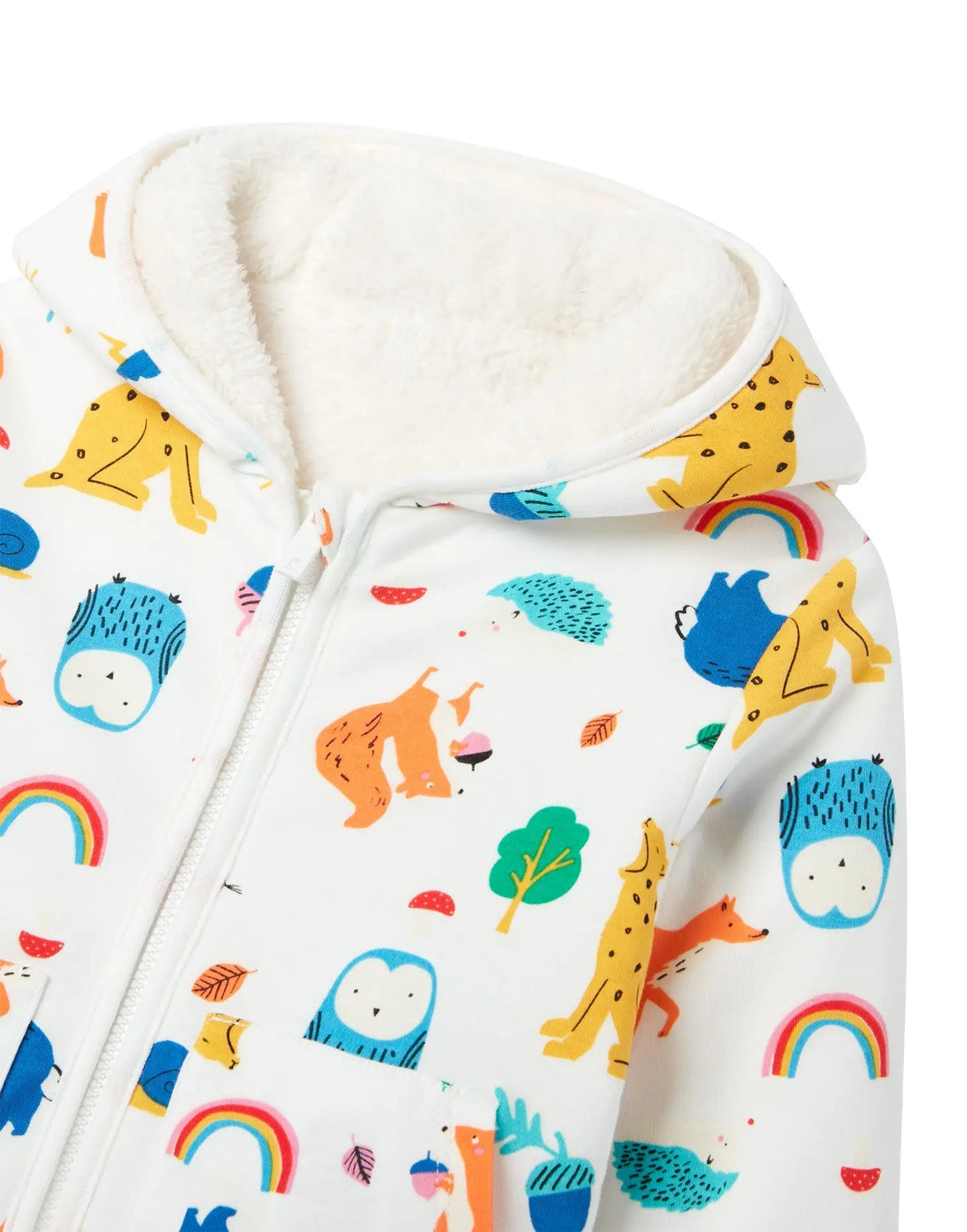 Nursery Cosette Reversible Jacket - Wild White | Joules - Joules