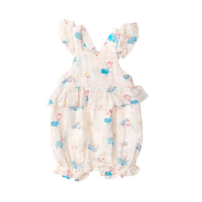 Angel Dear Magical Sea cotton muslin peplum sunsuit front view