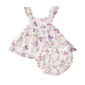 Angel Dear Dreamy Meadow Floral style 139 pinafore set front view