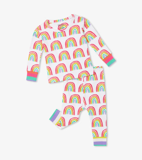 Pretty Rainbows Organic Cotton Baby Pajama Set | Hatley - Jenni Kidz