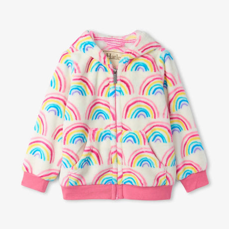 Pretty Rainbows fuzzy fleece hooded jacket | Hatley - Jenni Kidz