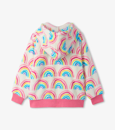 Pretty Rainbows fuzzy fleece hooded jacket | Hatley - Jenni Kidz