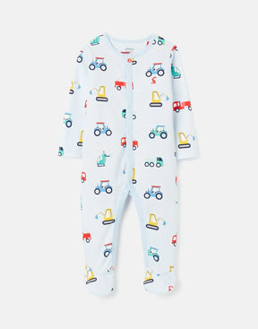 Joules Baby Boys Razamataz Vehicle Stripe cotton babygrow - product image 1