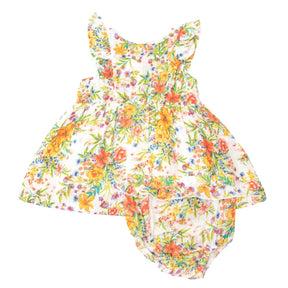 Angel Dear Garden Joy cotton muslin floral ruffle sundress for girls, image 1