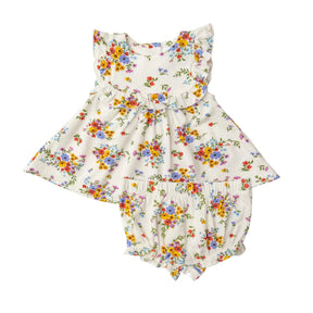 Angel Dear American Bouquet bamboo ruffle top and bloomer set, image 1