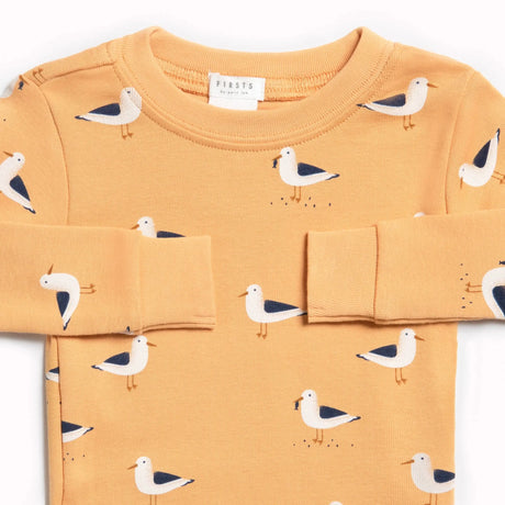 Seagulls Print on Sunset Infant Pajama Set | Petit Lem - Petit Lem