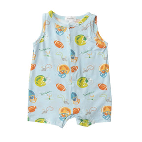 Angel Dear Football cotton muslin shortie romper for baby boys, image 1