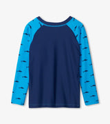 Silhouette Sharks Long Sleeve Rashguard | Hatley - Hatley