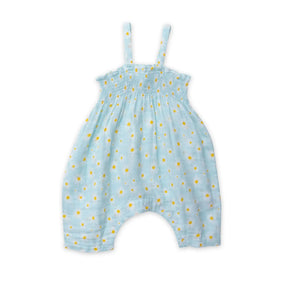 Angel Dear Little Daisy cotton muslin smocked romper for baby girls, image 1